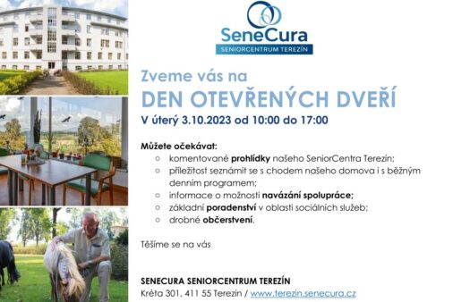 Pozvánka na Den otevřených dveří SeniorCentra Terezín